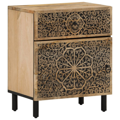 VidaXL vidaXL Bedside Cabinet Nightstand Bedroom End Table Bed Table Solid Wood Mango 1