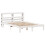 VidaXL vidaXL Bed Frame with Headboard White 150x200 cm King Size Solid Wood Pine 1