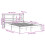 VidaXL vidaXL Bed Frame with Headboard White 150x200 cm King Size Solid Wood Pine 11