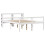 VidaXL vidaXL Senior Bed with Headboard Bed Frame White 120x200 cm Solid Wood Pine 3