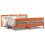 VidaXL vidaXL Bed Frame & Headboard Wax Brown 180x200 cm Super King Solid Wood Pine 1