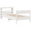 VidaXL vidaXL Bed Frame with Headboard White 75x190 cm Small Single Solid Wood Pine 3