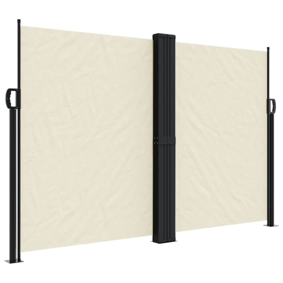 Vidaxl (Cream, 160 X 600 Cm) Retractable Side Awning Outdoor Privacy Screen Balcony Sunshade Shelter