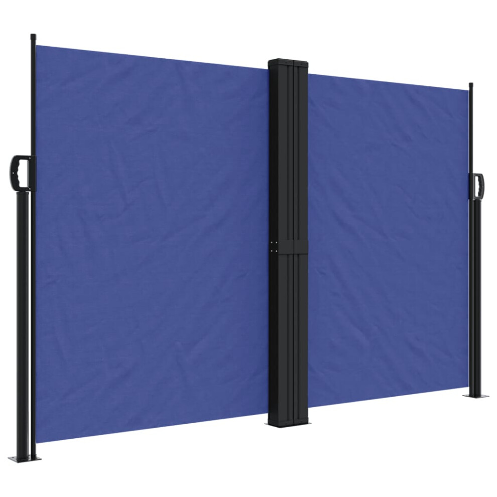 Vidaxl (Blue, 160 X 600 Cm) Retractable Side Awning Outdoor Privacy Screen Balcony Sunshade Shelter