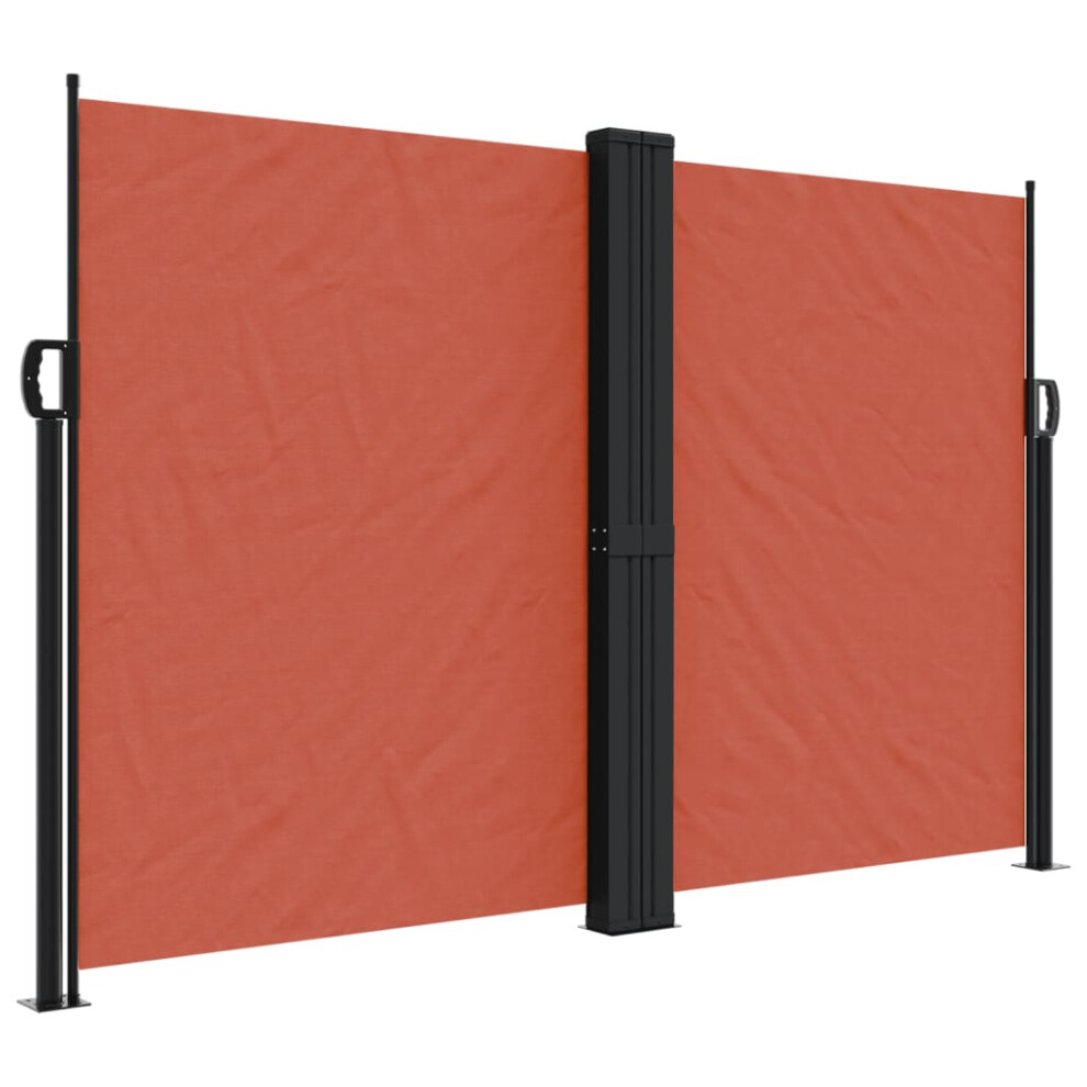 Vidaxl (Terracotta, 160 X 600 Cm) Retractable Side Awning Outdoor Privacy Screen Balcony Sunshade Shelter