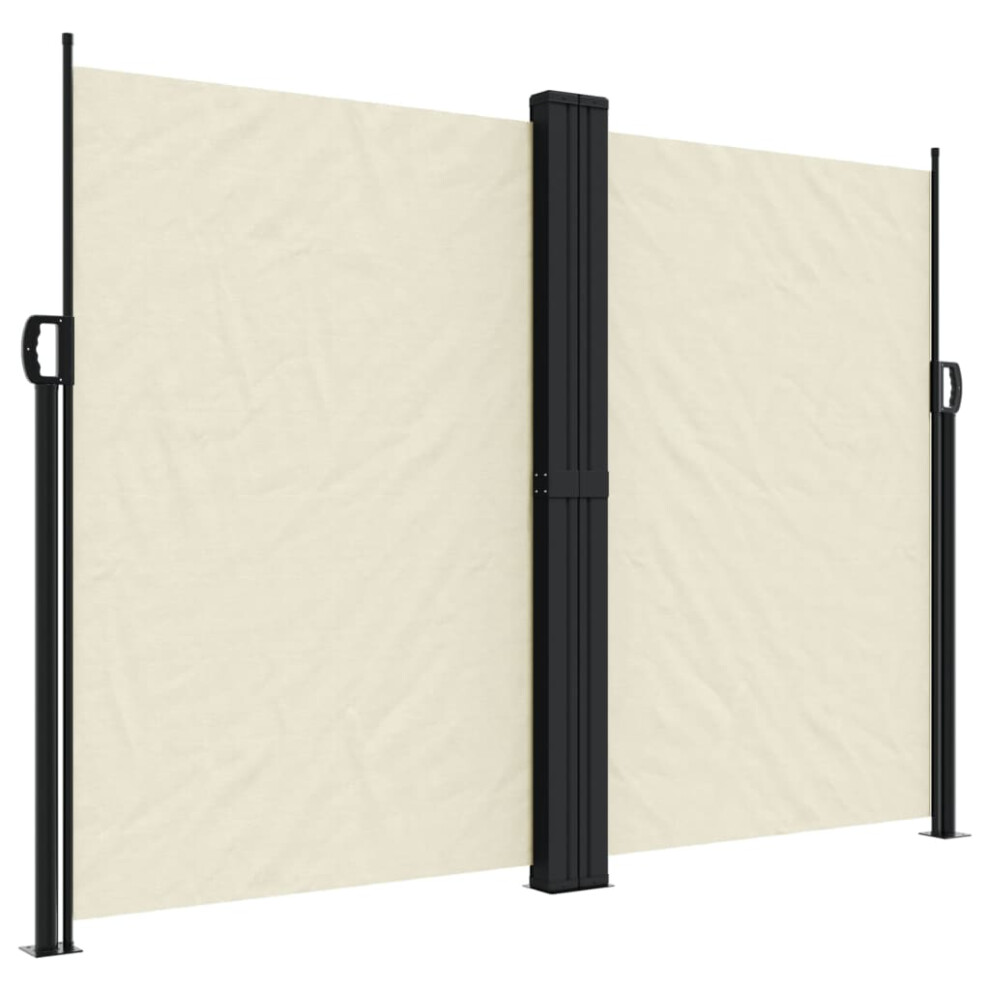 Vidaxl (Cream, 180 X 600 Cm) Retractable Side Awning Outdoor Privacy Screen Balcony Sunshade Shelter