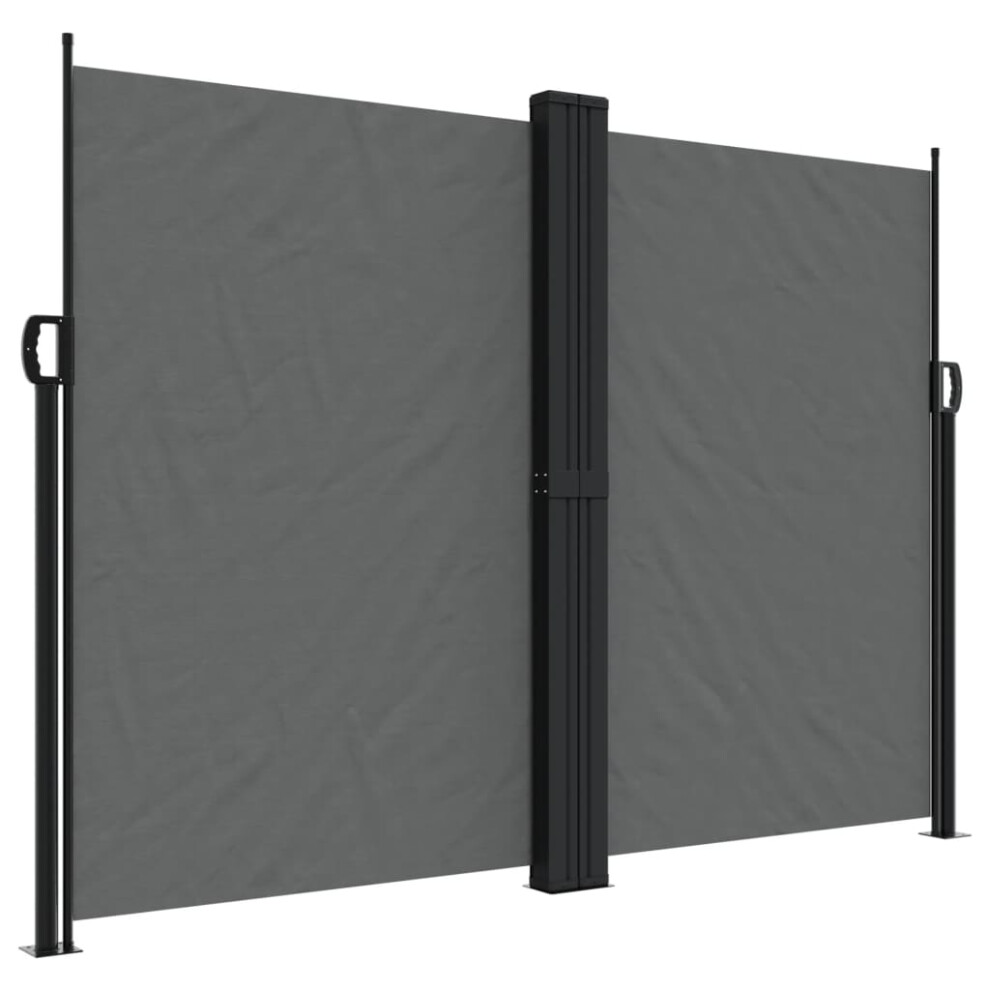 Vidaxl (Anthracite, 180 X 600 Cm) Retractable Side Awning Outdoor Privacy Screen Balcony Sunshade Shelter