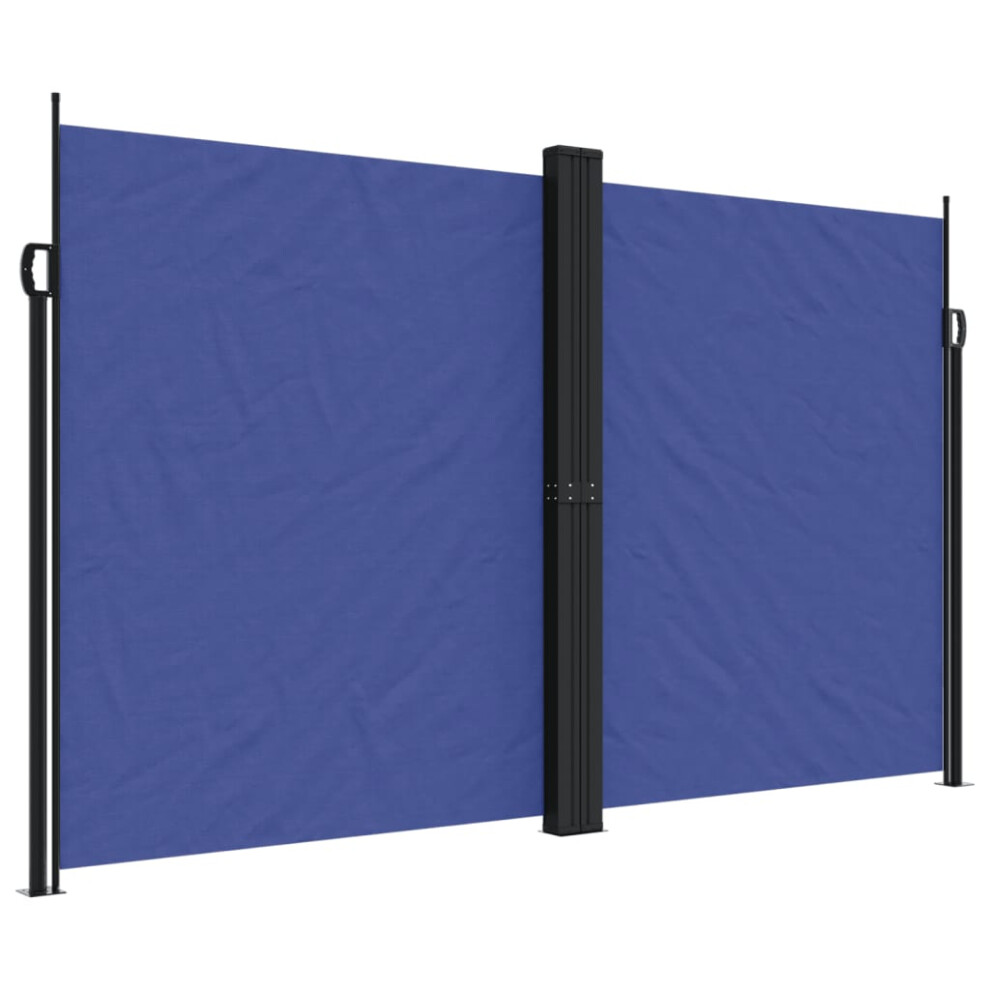 Vidaxl (Blue, 200 X 600 Cm) Retractable Side Awning Outdoor Privacy Screen Balcony Sunshade Shelter