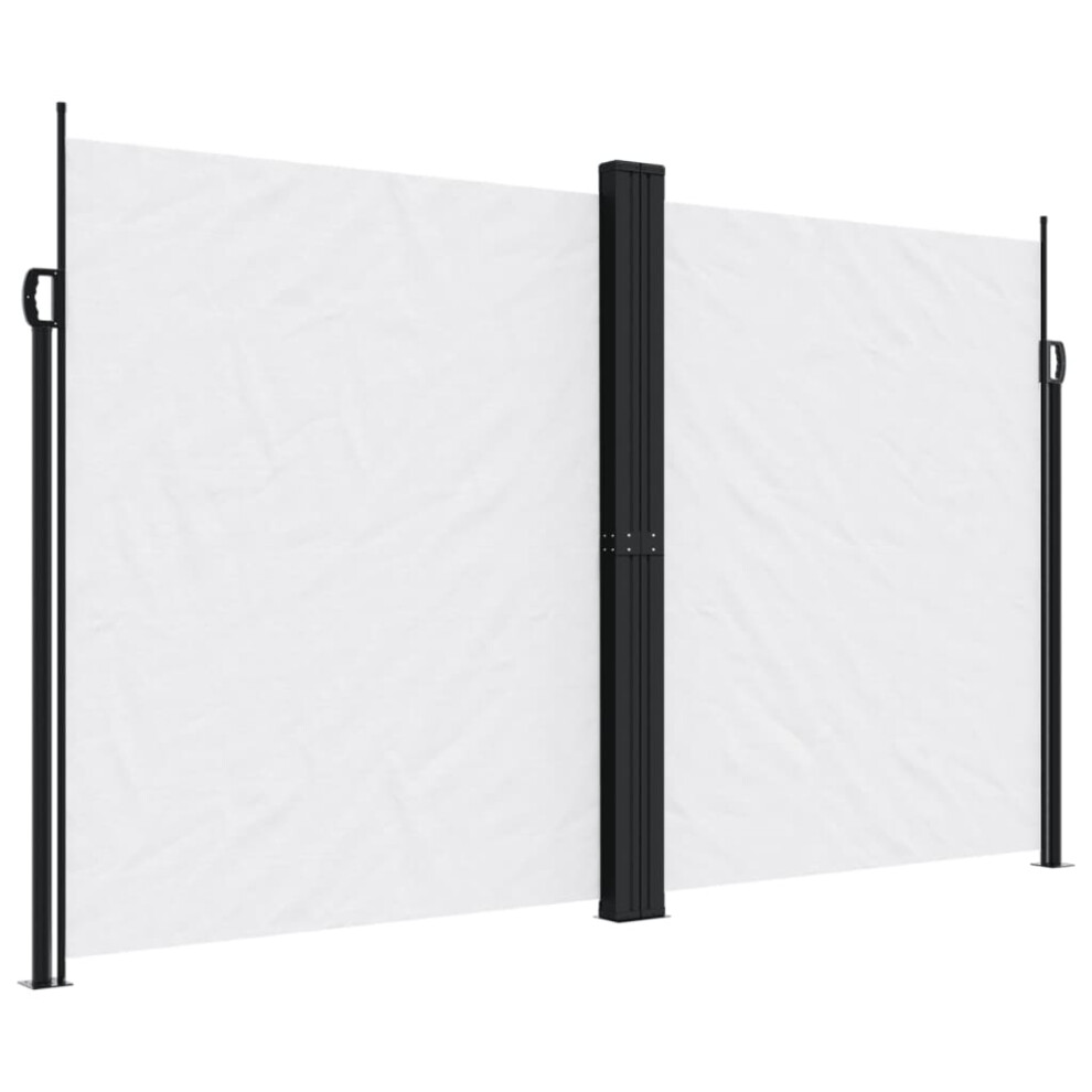 (white, 200 X 600 cm) vidaXL Retractable Side Awning Outdoor Privacy Screen Shade Cream 180x1000 Cm