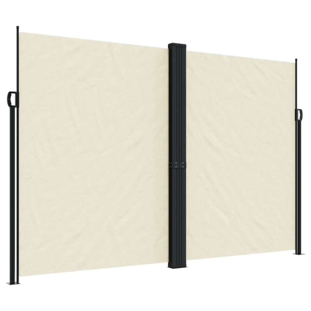 Vidaxl Cream (, 220 X 600 Cm) Retractable Side Awning Outdoor Privacy Screen Balcony Sunshade Shelter