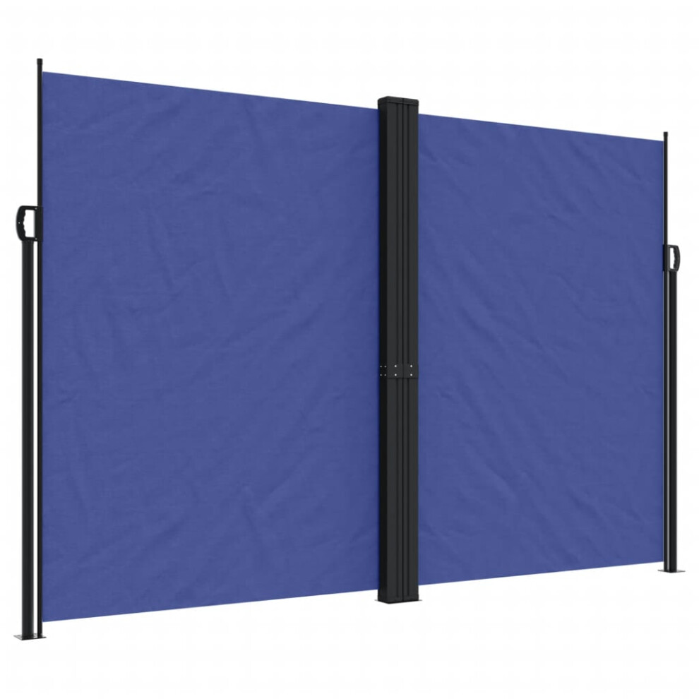 Vidaxl (Blue, 220 X 600 Cm) Retractable Side Awning Outdoor Privacy Screen Balcony Sunshade Shelter
