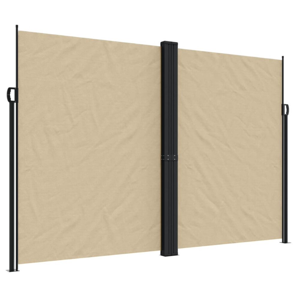 (beige, 220 x 600 cm) vidaXL Retractable Side Awning Outdoor Privacy Screen Shade Cream 180x1000 cm