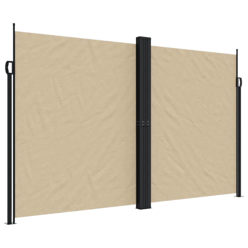 (beige, 200 x 1000 cm) vidaXL Retractable Side Awning Outdoor Privacy Screen Shade Cream 180x1000 cm