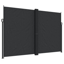 vidaXL Seitenmarkise Ausziehbar Schwarz 220x1000 cm