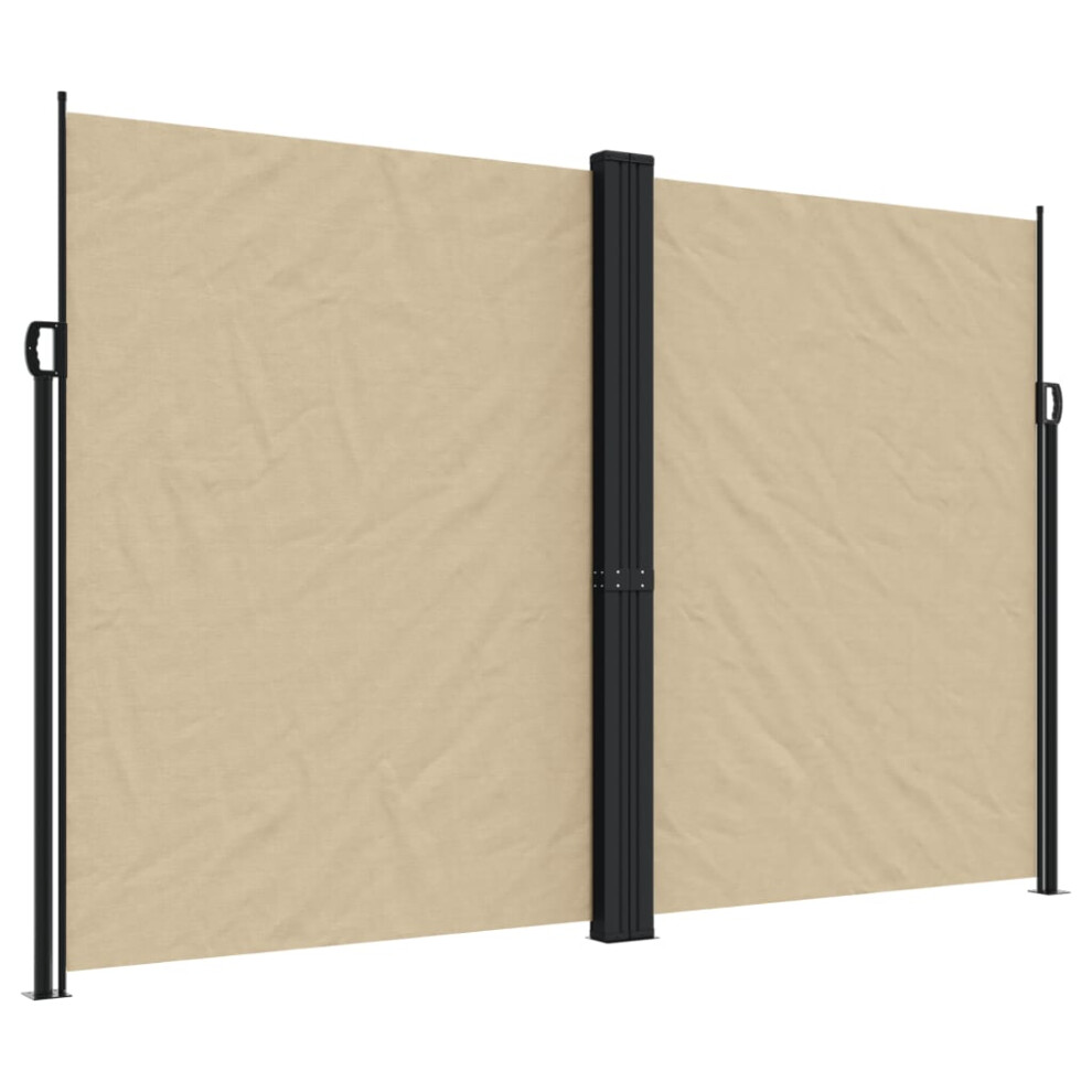 (beige, 220 x 1000 cm) vidaXL Retractable Side Awning Outdoor Privacy Screen Shade Cream 180x1000 cm