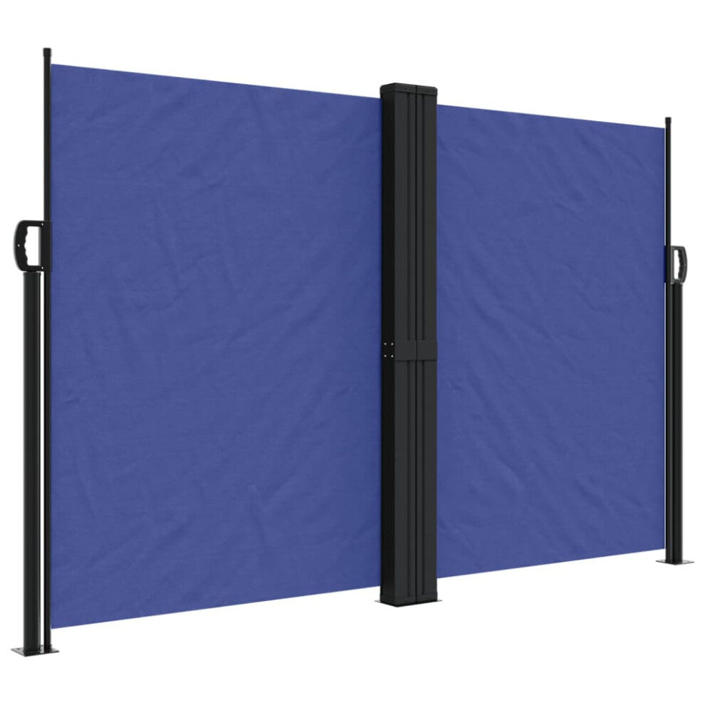 Vidaxl (Blue, 160 X 1200 Cm) Retractable Side Awning Outdoor Privacy Screen Balcony Sunshade Shelter