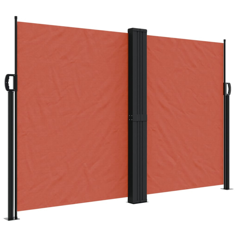 Vidaxl (Terracotta, 160 X 1200 Cm) Retractable Side Awning Outdoor Privacy Screen Balcony Sunshade Shelter
