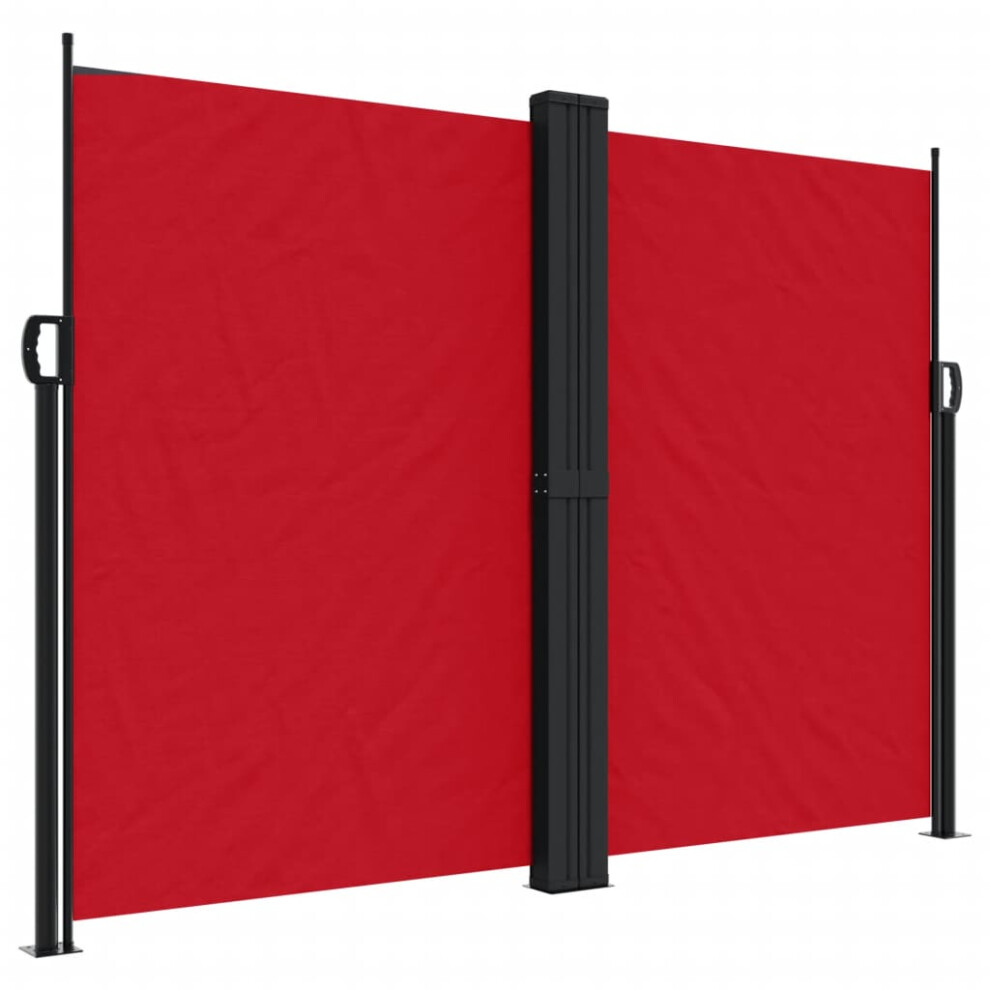 Vidaxl (Red, 180 X 1200 Cm) Retractable Side Awning Outdoor Privacy Screen Balcony Sunshade Shelter