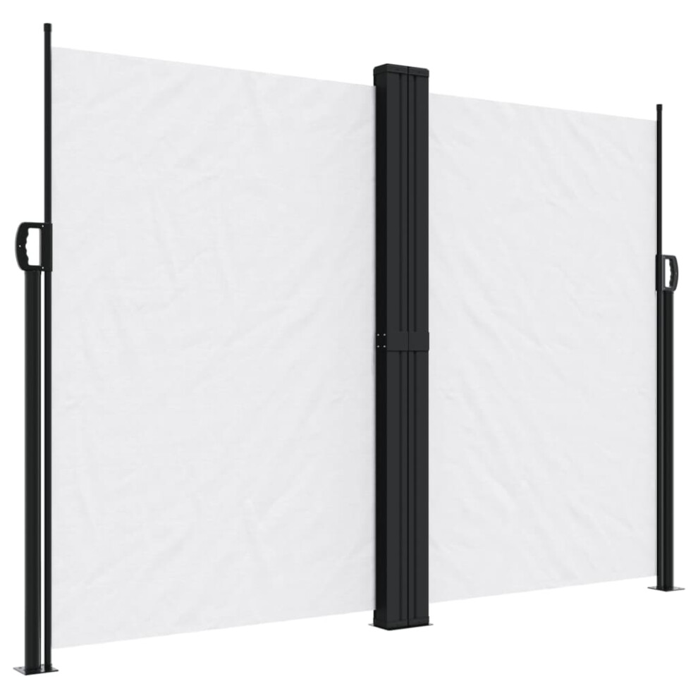 Vidaxl (White, 180 X 1200 Cm) Retractable Side Awning Outdoor Privacy Screen Balcony Sunshade Shelter