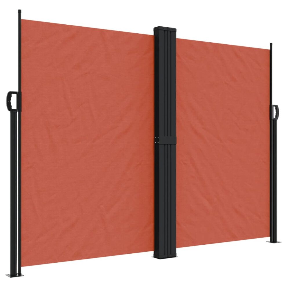 Vidaxl (Terracotta, 180 X 1200 Cm) Retractable Side Awning Outdoor Privacy Screen Balcony Sunshade Shelter