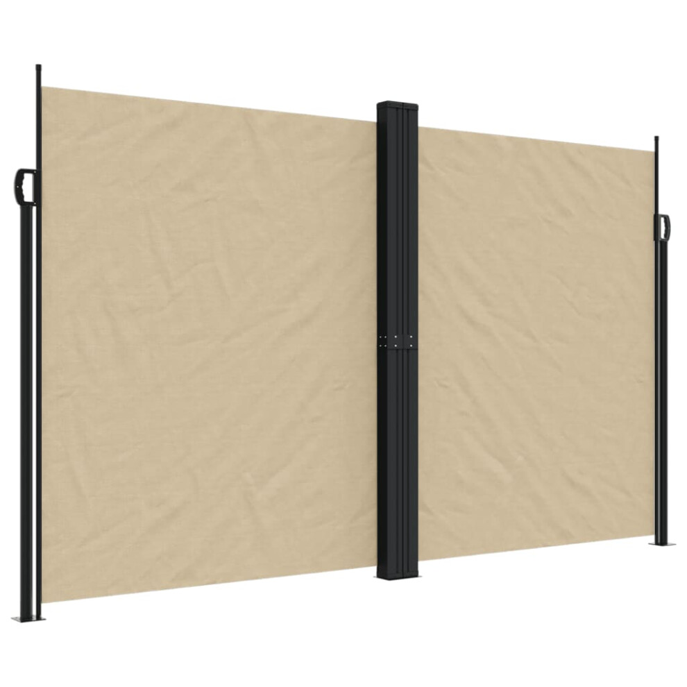 (beige, 200 x 1200 cm) vidaXL Retractable Side Awning Outdoor Privacy Screen Shade Cream 180x1000 cm