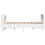 VidaXL vidaXL Bed Frame with Headboard Bed White 135x190 cm Double Solid Wood Pine 5