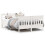VidaXL vidaXL Bed Frame with Headboard Bed White 135x190 cm Double Solid Wood Pine 2