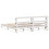 VidaXL vidaXL Bed Frame with Headboard Bed Base White 200x200 cm Solid Wood Pine 9