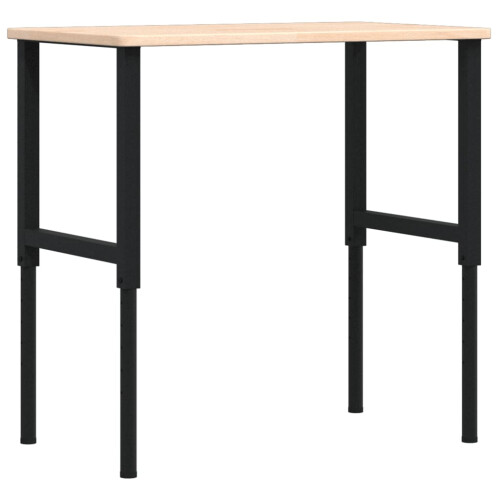 VidaXL vidaXL Workbench Wooden Work Table Work Bench Tool Solid Wood Oak Rectangular
