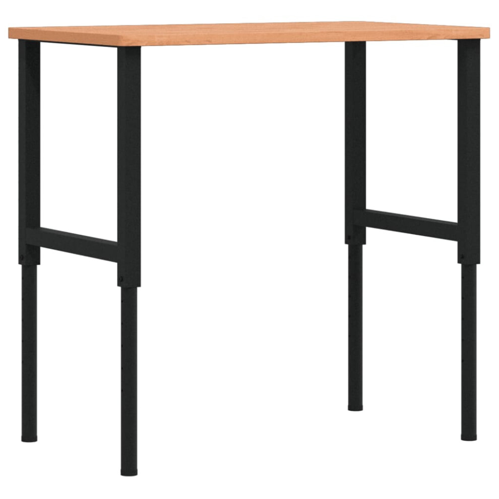 Vidaxl Workbench Wooden Work Table Work Bench Solid Wood Beech Rectangular