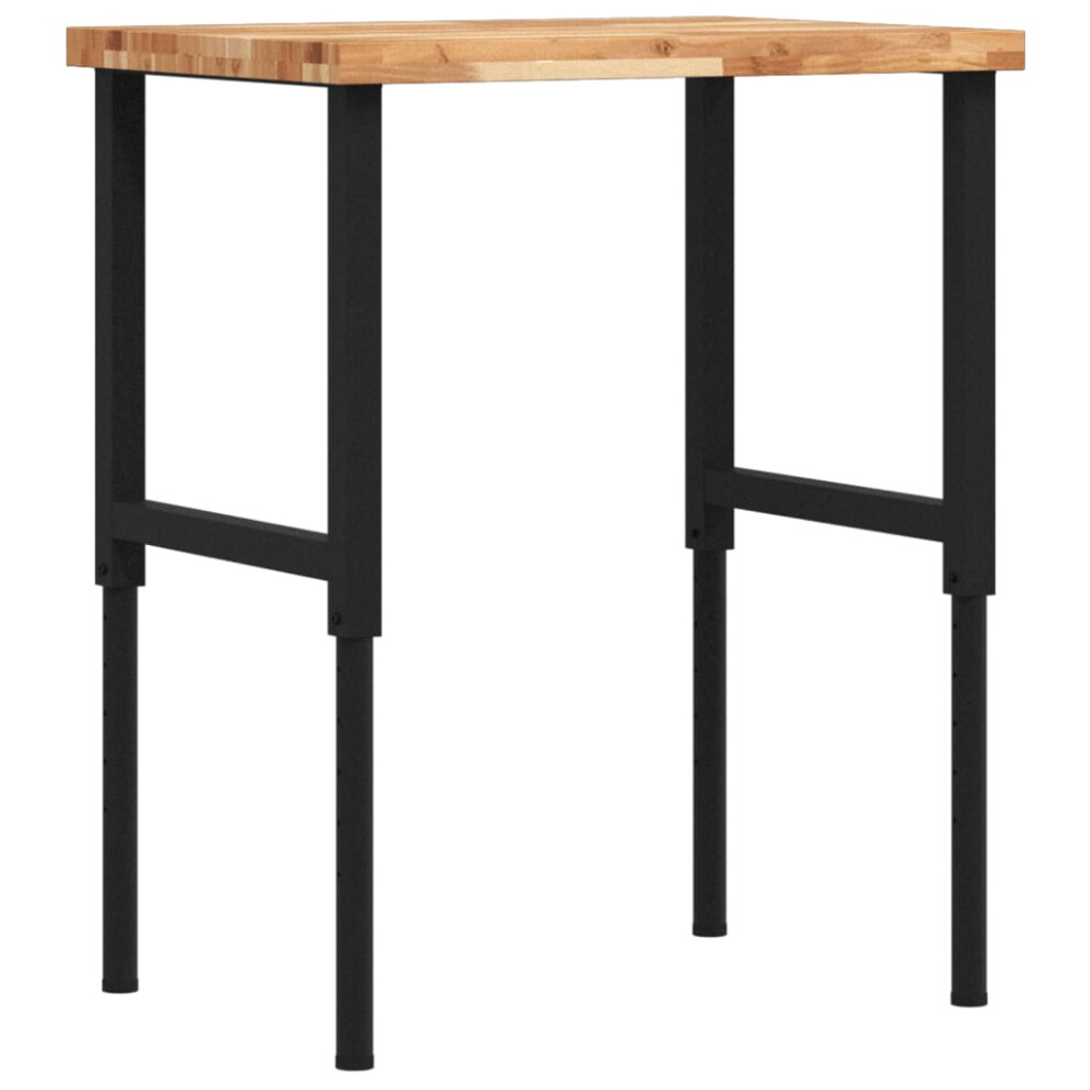 Vidaxl Workbench Wooden Work Table Work Bench Solid Wood Acacia Rectangular
