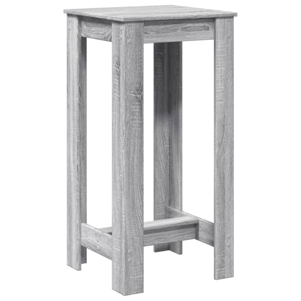 vidaXL Bar Table Kitchen Pub Table Bistro Table Grey Sonoma Engineered Wood