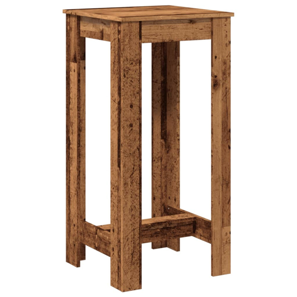 Vidaxl Bar Table Kitchen Counter Table Bistro Table Old Wood Engineered Wood