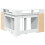 VidaXL vidaXL Desk with LED Lights Writing Table Working Table White Engineered Wood 8