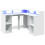 VidaXL vidaXL Desk with LED Lights Writing Table Working Table White Engineered Wood 3