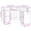 VidaXL vidaXL Desk with LED Lights Writing Table Working Table White Engineered Wood 4