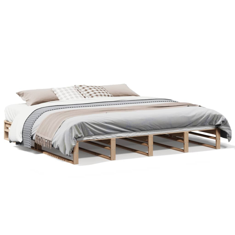 vidaXL Bed Frame HomeBedstead Bed Base 180x200 cm Super King Solid Wood Pine