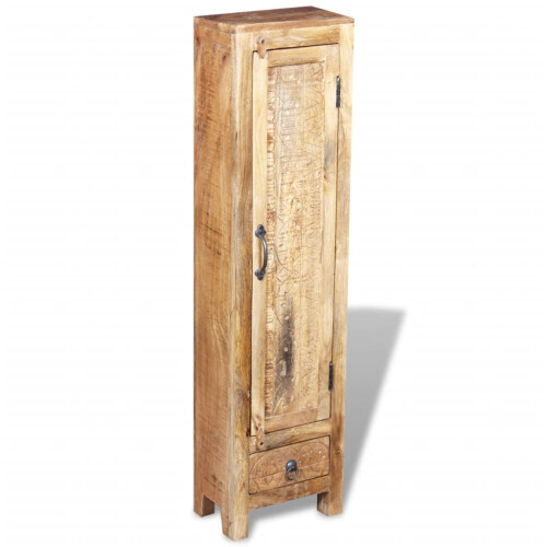 VidaXL vidaXL Vanity Cabinet Cupboard with Mirror and 2 Side Cabinets Solid Mango Wood 1