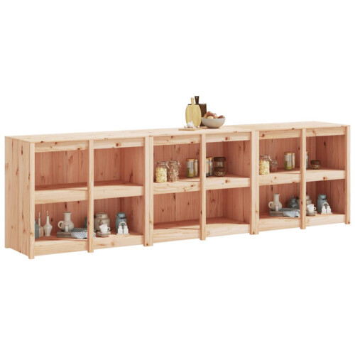 VidaXL vidaXL Outdoor Kitchen Cabinet Patio Cupboard Sideboards 3 pcs Solid Wood Pine 2
