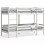 VidaXL vidaXL Bunk Bed Loft Bed Bedroom Bed Frame White 75x190 cm Solid Wood Pine 1