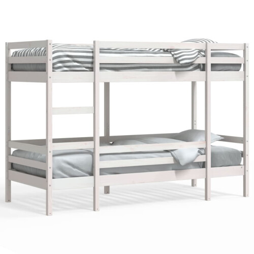 VidaXL vidaXL Bunk Bed Loft Bed Bedroom Bed Frame White 75x190 cm Solid Wood Pine 1