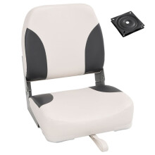 vidaXL Foldable Boat Seat Set 2 Piece Low Backrest & Fixing Strap Canoe Seat