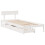 VidaXL vidaXL Bed Frame with Drawers Bed Base White 90x190 cm Single Solid Wood Pine 3