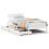 VidaXL vidaXL Bed Frame with Drawers White 75x190 cm Small Single Solid Wood Pine 2