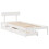 VidaXL vidaXL Bed Frame with Drawers White 75x190 cm Small Single Solid Wood Pine 3