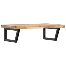 vidaXL Basin Shelf Wall Mounted Bathroom Countertop Steel & Solid Wood Acacia