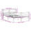 VidaXL vidaXL Bed Frame with Headboard White 150x200 cm King Size Solid Wood Pine 11