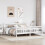 VidaXL vidaXL Bed Frame with Headboard Bed Base White 200x200 cm Solid Wood Pine 3
