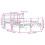 VidaXL vidaXL Bed Frame with Headboard White 150x200 cm King Size Solid Wood Pine 4