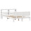 VidaXL vidaXL Bed Frame with Headboard White 150x200 cm King Size Solid Wood Pine 1